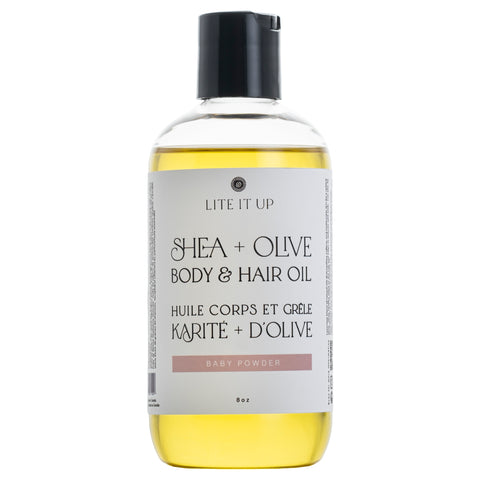 Shea & Olive Body and Hair Oil - BABY POWDER